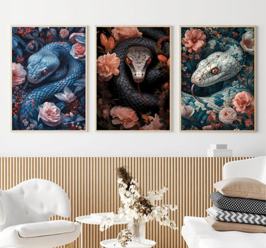 Tableau Serpent Fleur